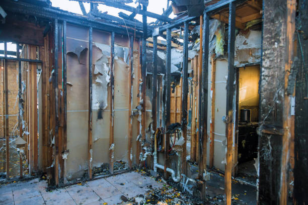 Professional Fire Board Up technician working in Downing, WI